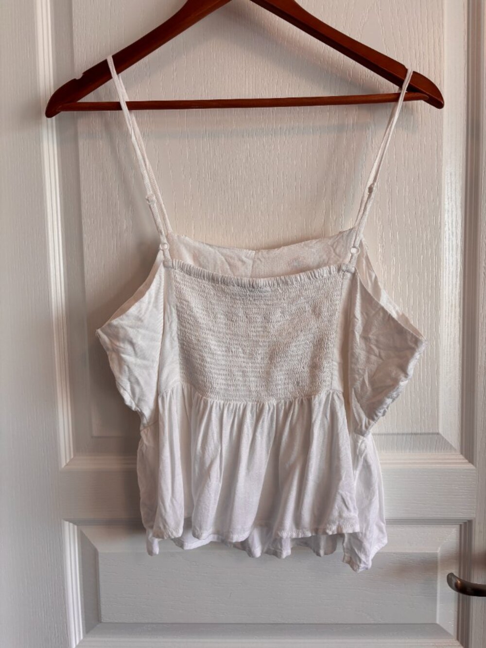 Patrons of Peace Embroidered Floral Peplum Tank Top White Size L Boho - Picture 4 of 8